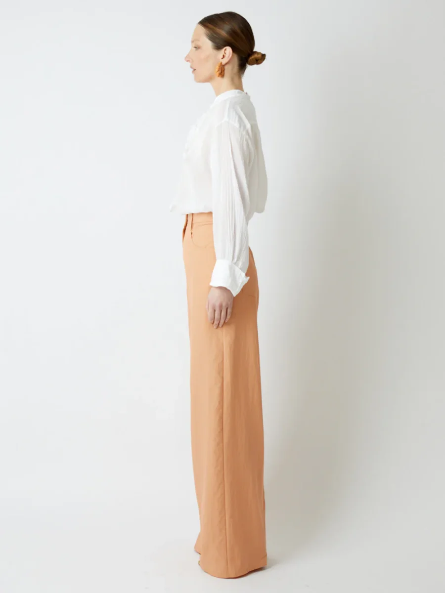 CHEMISE EN VOILE DE COTON ET SOIE BLANC – Image 5