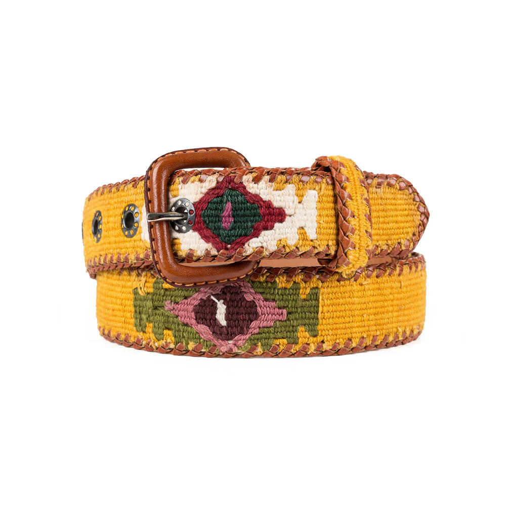 LA MANSA - Mustard Ethnic Belt – Image 2