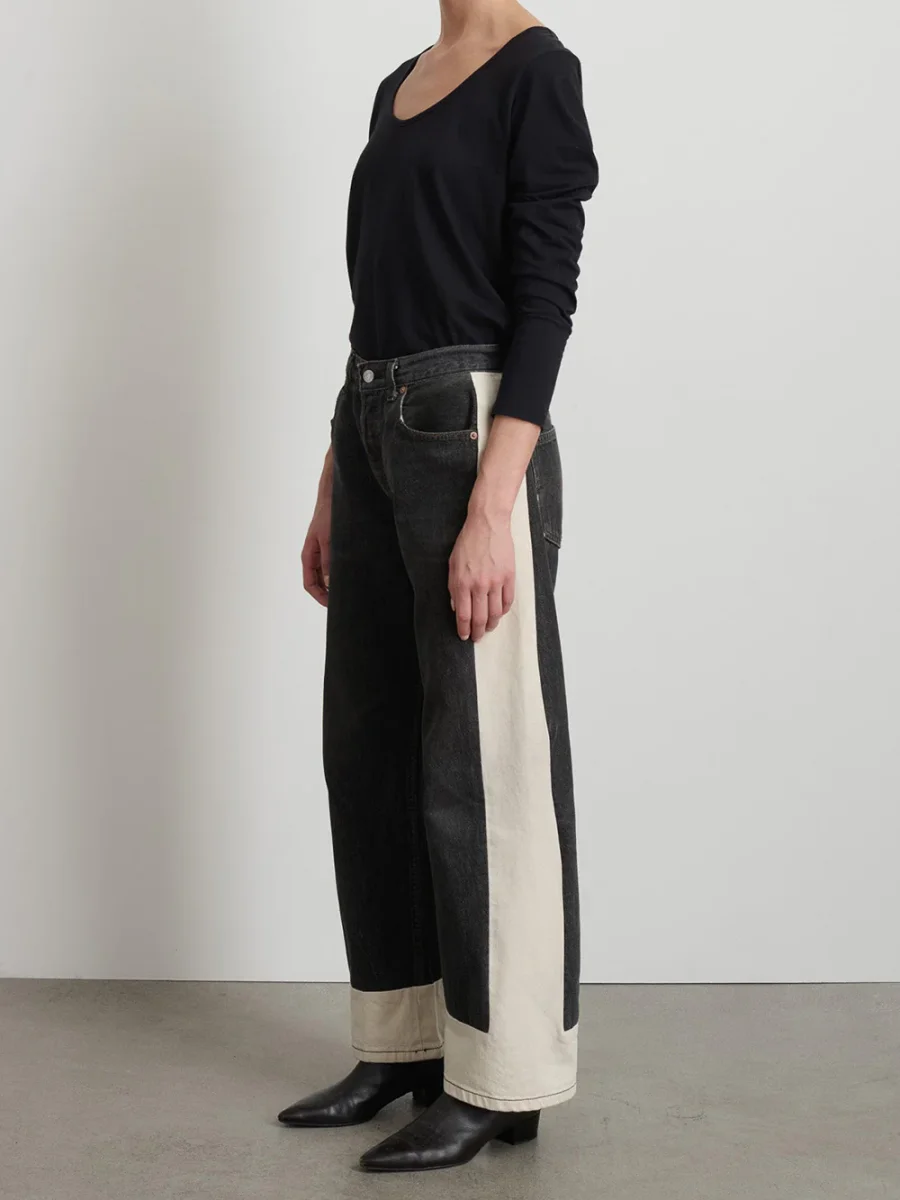 JEAN REWORKED SLOUCH VINTAGE BLACK-NATURAL – Image 5