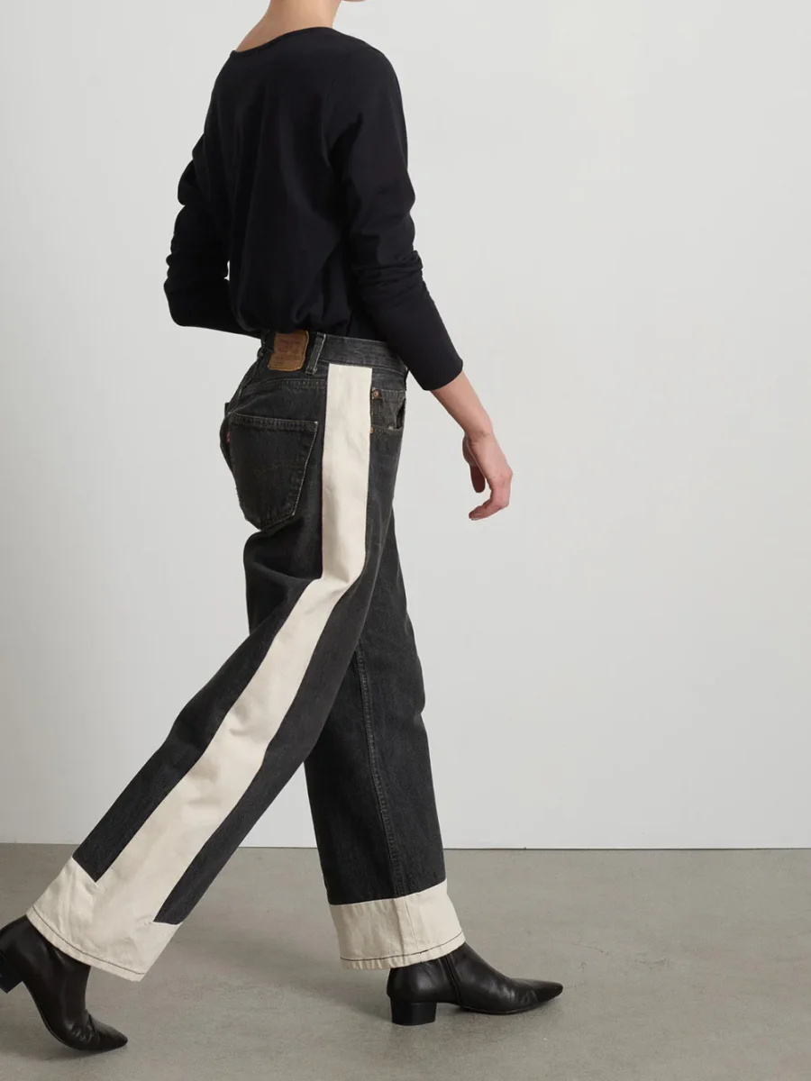 JEAN REWORKED SLOUCH VINTAGE BLACK-NATURAL – Image 2