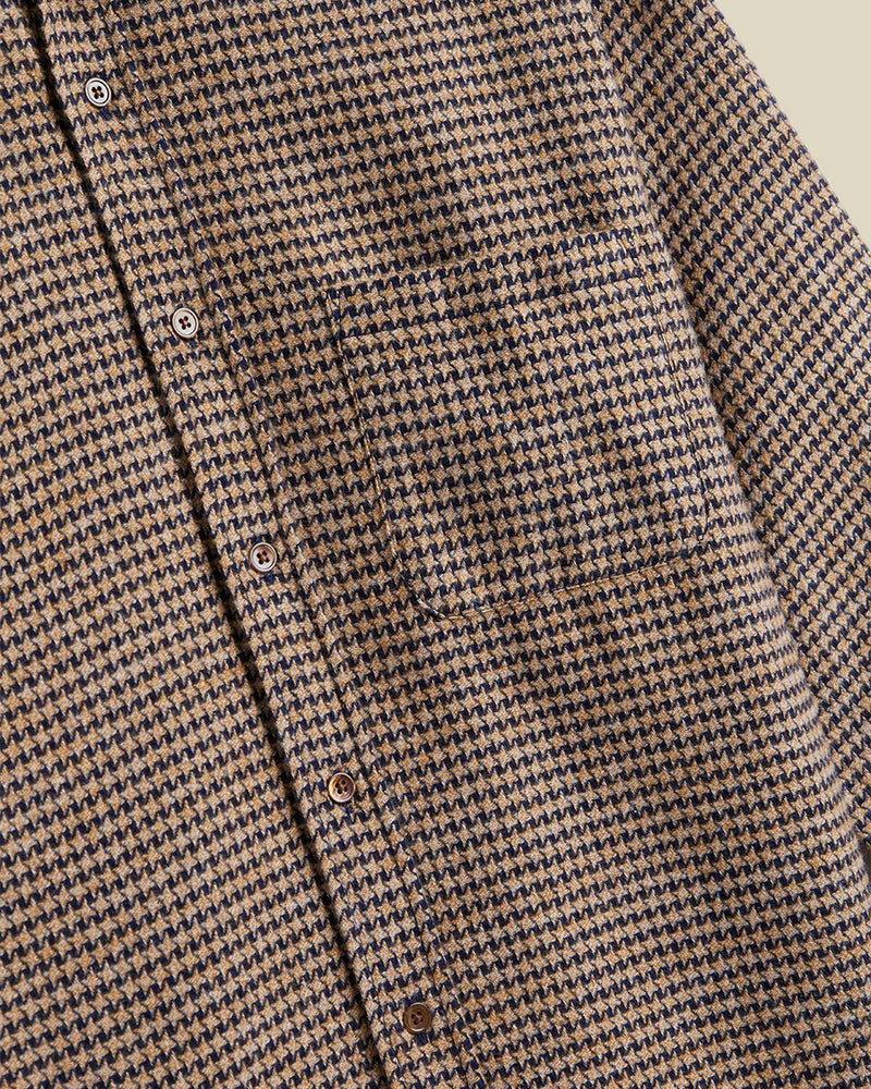 PORTUGUESE FLANNEL - Abstract Pied Poule Navy – Image 4