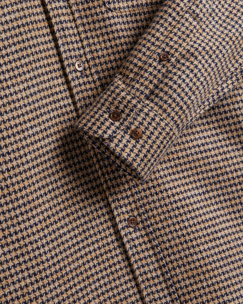 PORTUGUESE FLANNEL - Abstract Pied Poule Navy – Image 5