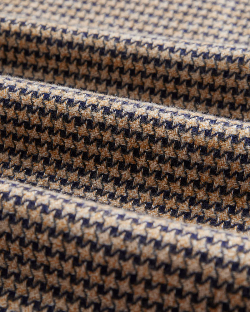 PORTUGUESE FLANNEL - Abstract Pied Poule Navy – Image 6