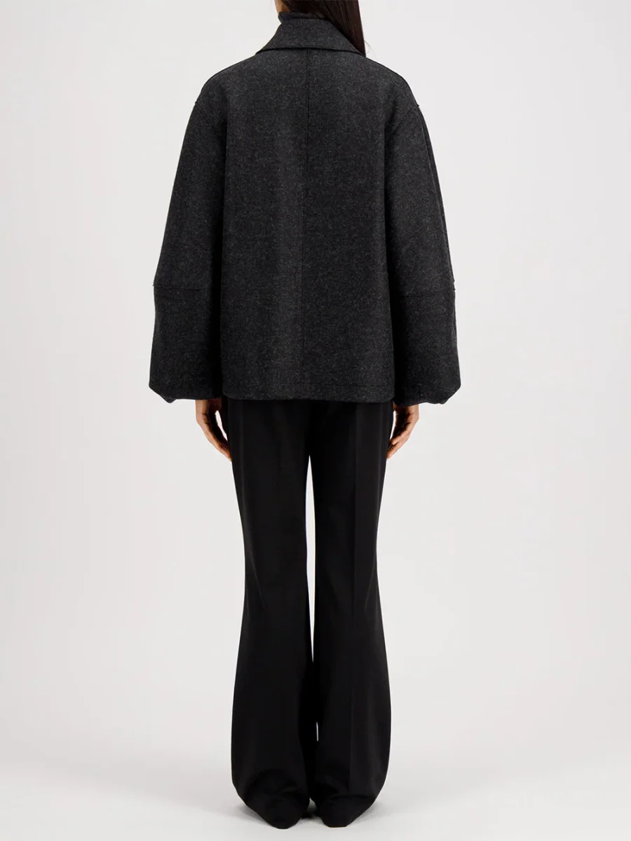 MANTEAU MANCHES BOUFFANTES ANTHRACITE – Image 6