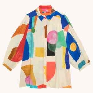 G.KERO - BLOUSE SPEECH POUR FEMME CREAMY ET MULTICOLORE