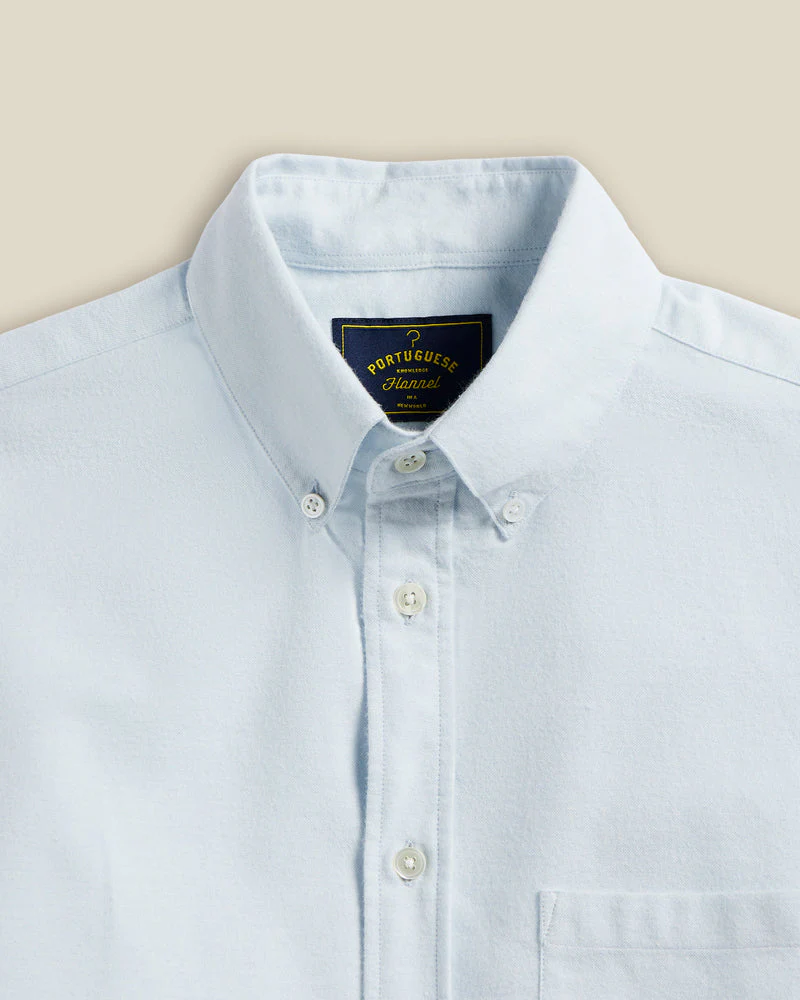 PORTUGUESE FLANNEL - Brushed Oxford Light Blue – Image 3
