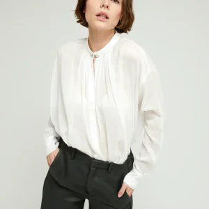 CHEMISE VOILE BOHEMIAN STRASS BLANC