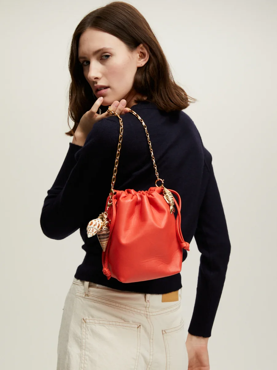 SAC INAYA CUIR CORAIL – Image 3