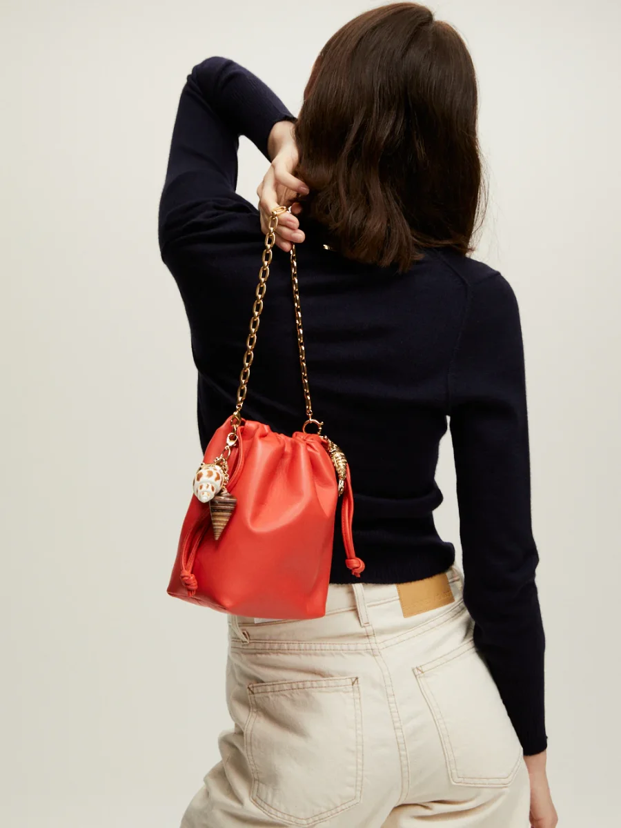 SAC INAYA CUIR CORAIL – Image 2