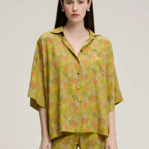 CHEMISE ZAOUA FLEURS MARRON