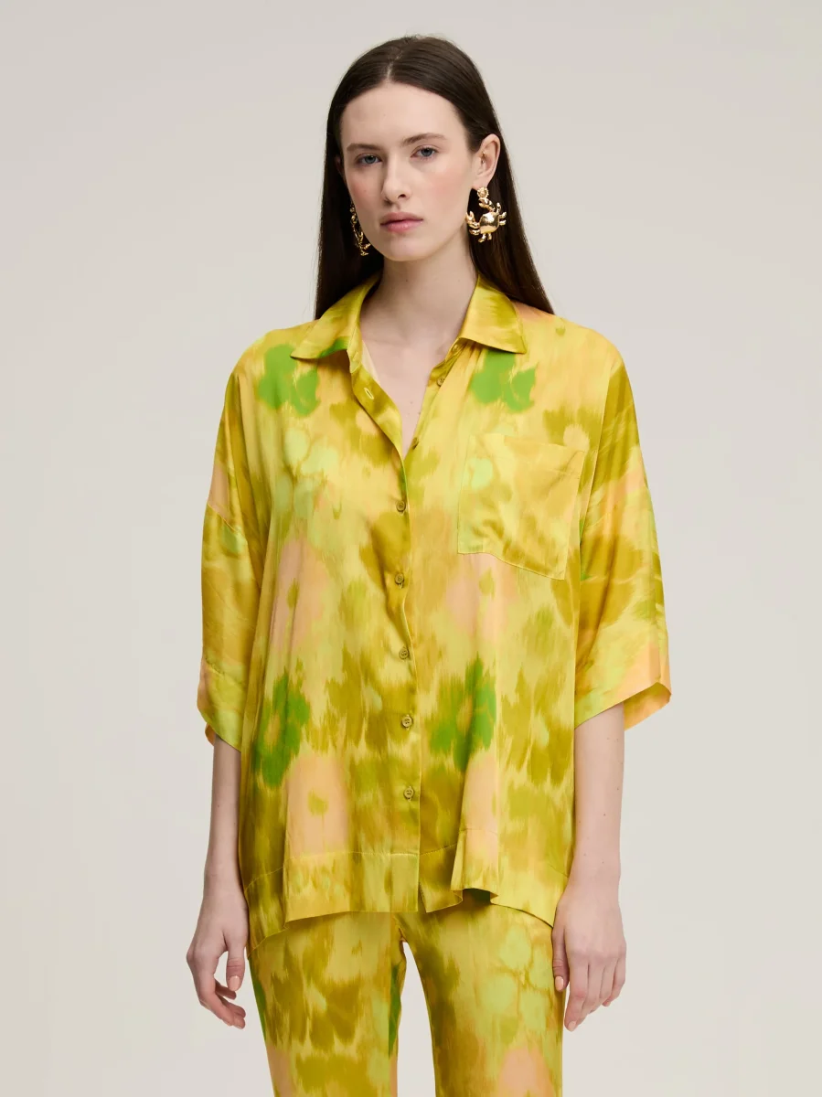 CHEMISE ZAOUA FLEURS JAUNE