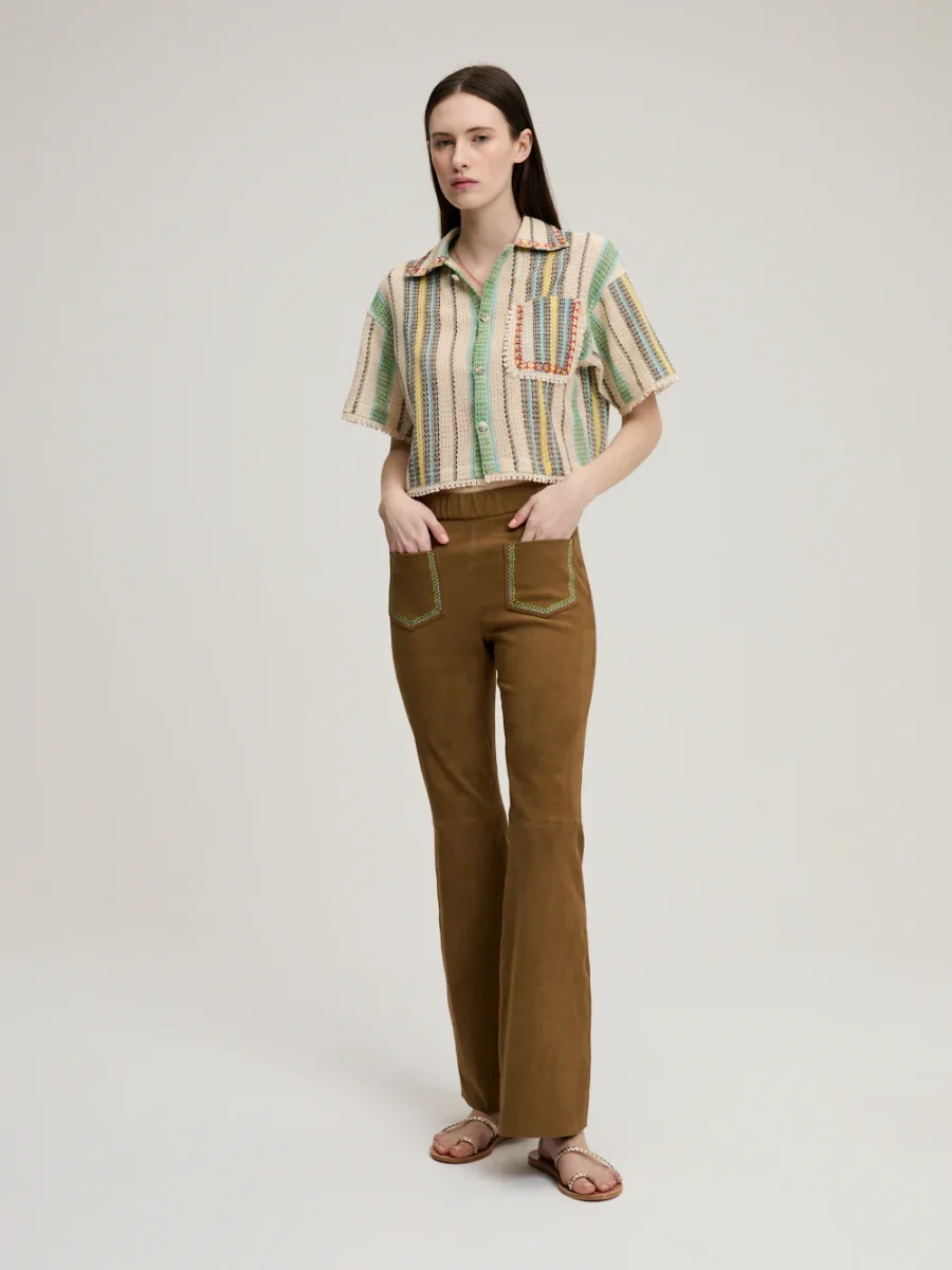 PANTALON WILD SUEDE OLIVE – Image 4