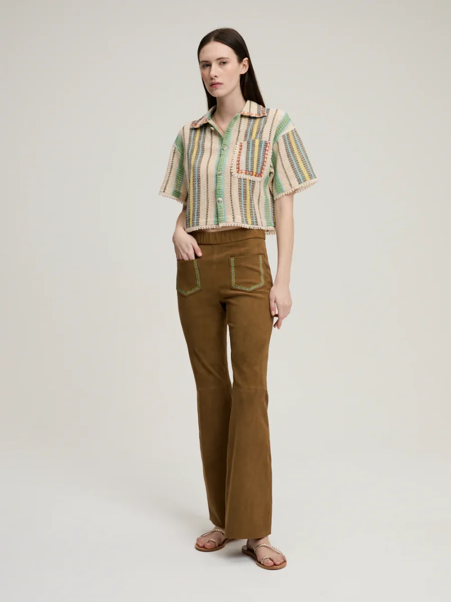 PANTALON WILD SUEDE OLIVE – Image 3