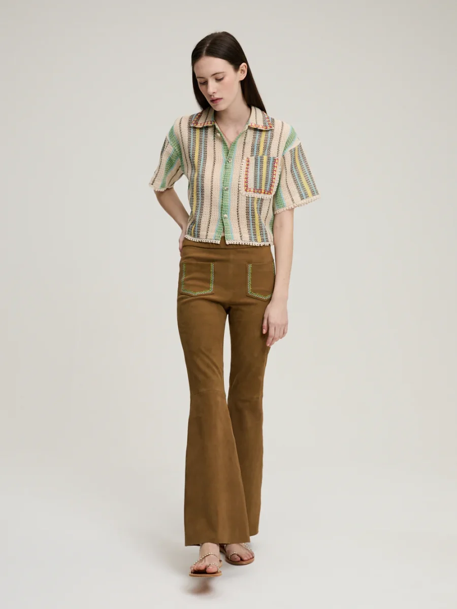 PANTALON WILD SUEDE OLIVE – Image 2