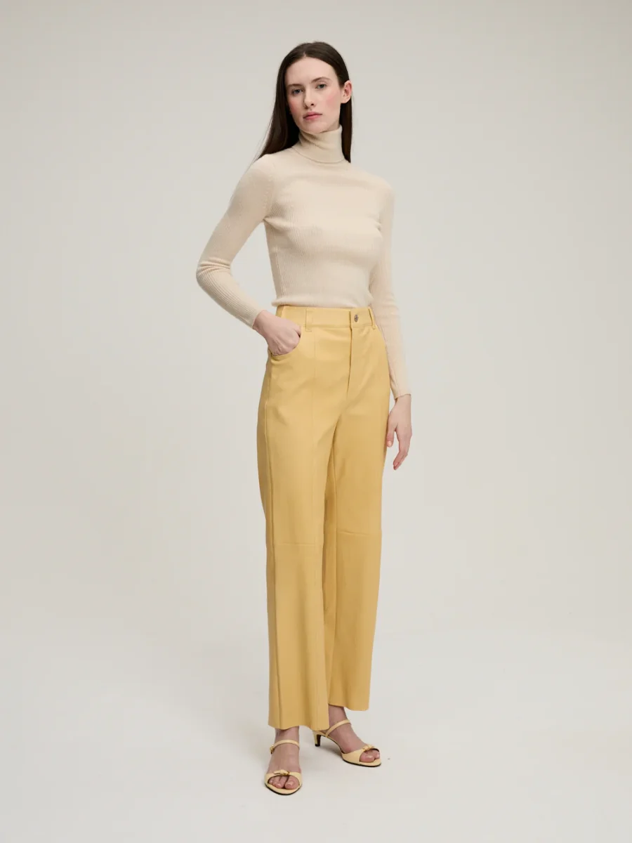 PANTALON BENNY AGNEAU PLONGE BUTTER – Image 3