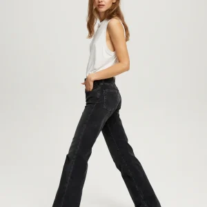 JEAN JANE VELOURS CÔTELÉ OBSIDIAN BLACK