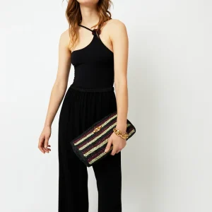 POCHETTE UPTOWN RAPHIA INDIGO