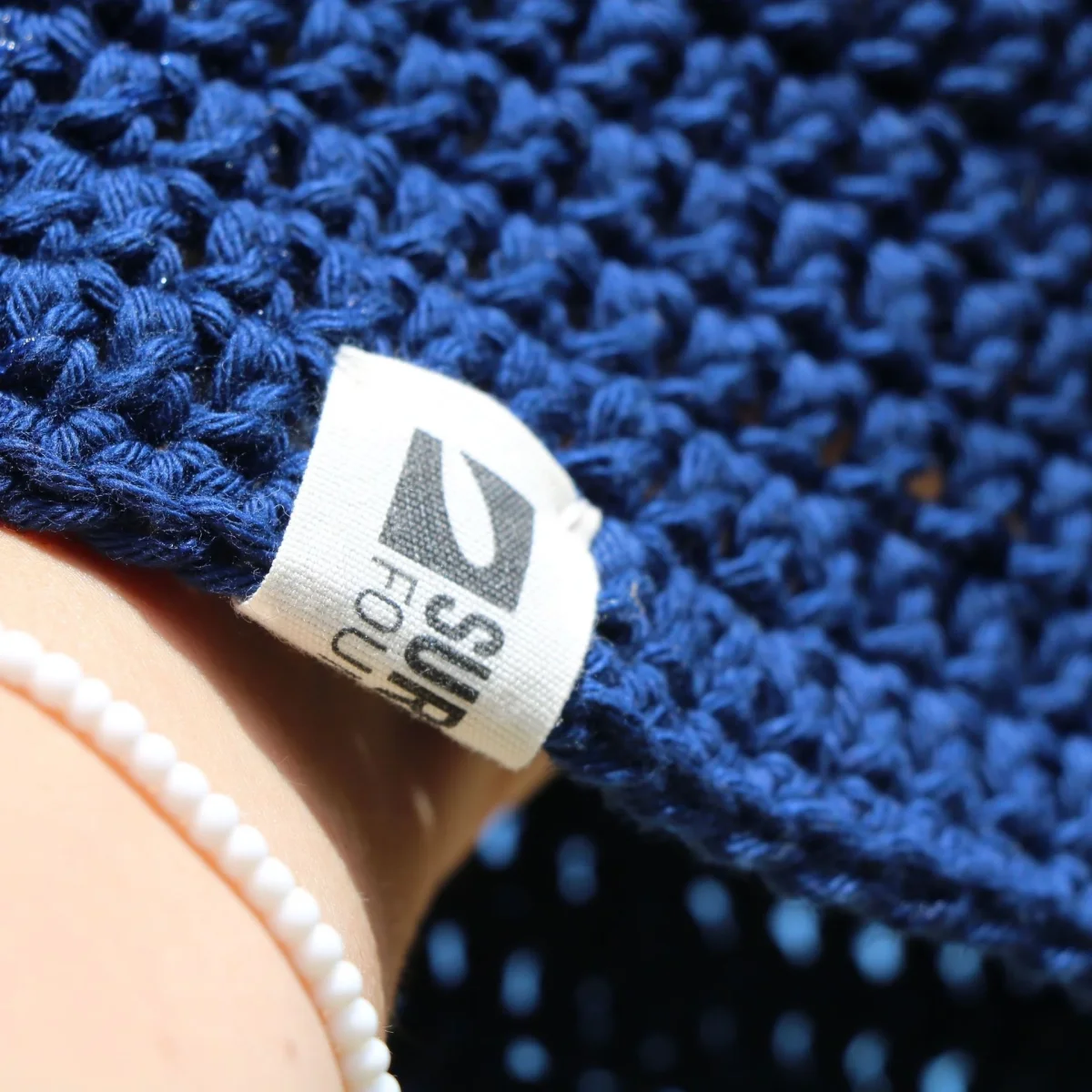 Navy Crochet Bucket Hat – Image 4