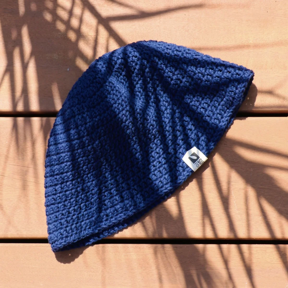 Navy Crochet Bucket Hat – Image 7
