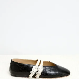 BALLERINES CLAUDIA CUIR FROISSÉ