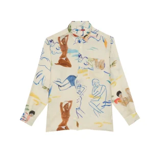 G.KERO - Chemise en Lin Crush Model Pink Hawai