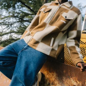 WOODEN - VESTE QUADRI MARRON