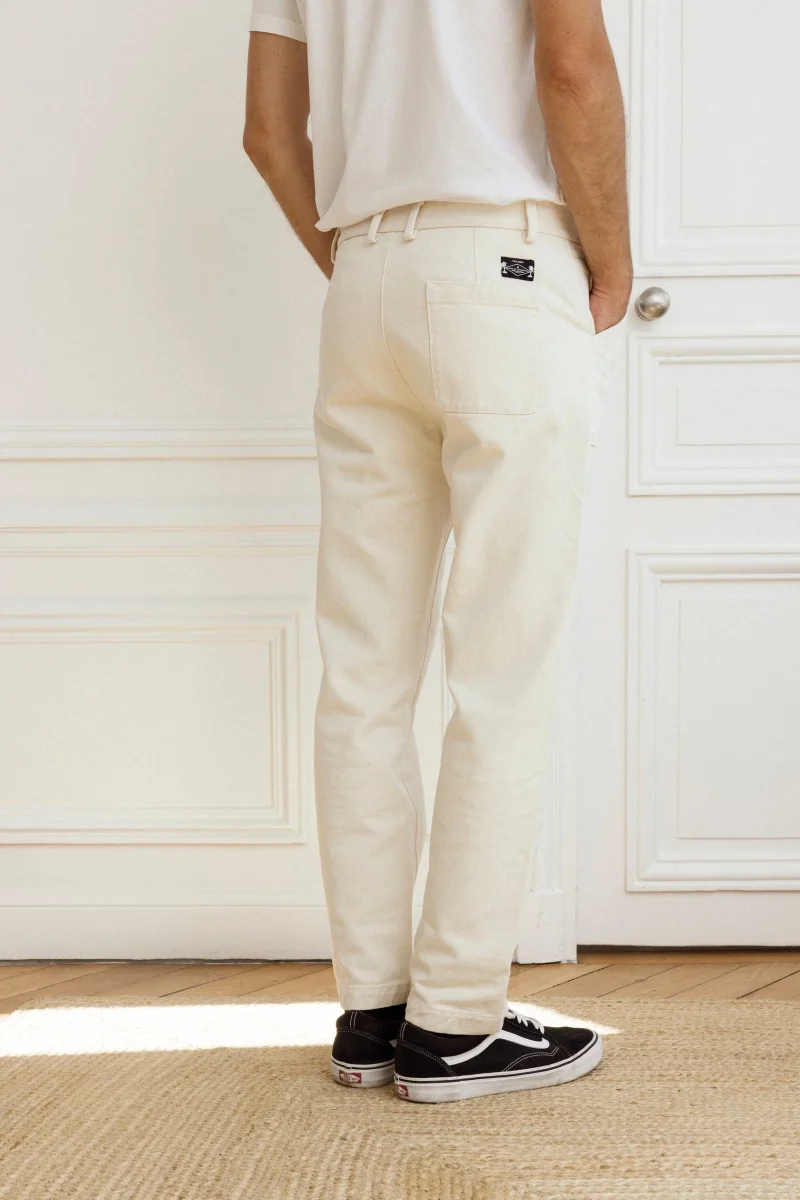 CUISSE DE GRENOUILLE - Pantalon Fatigue Écru – Image 3