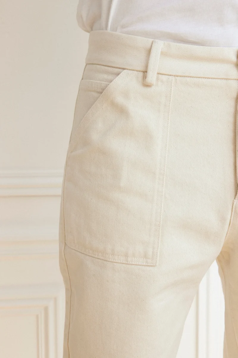 CUISSE DE GRENOUILLE - Pantalon Fatigue Écru – Image 7