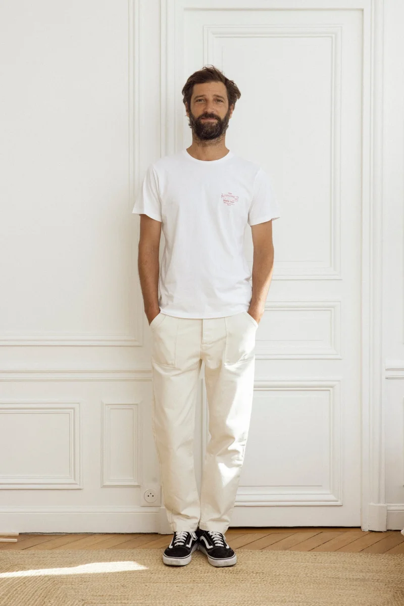 CUISSE DE GRENOUILLE - Pantalon Fatigue Écru – Image 4