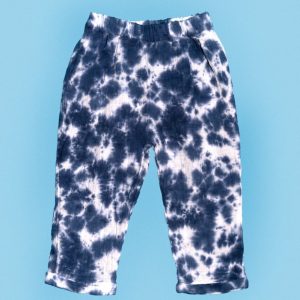 L'ÎLE BLEUE - Pantalon Gaze de Coton Tie & Dye Bleu