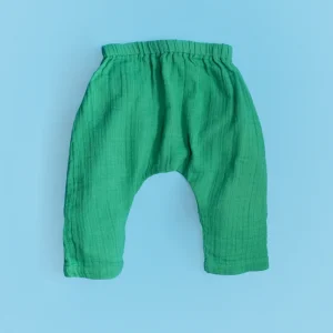 L'ÎLE BLEUE - Pantalon Gaze de Coton Vert