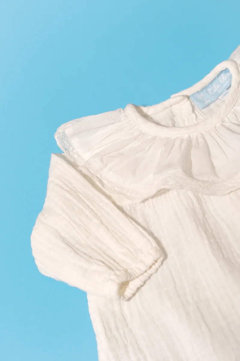 L'ÎLE BLEUE - Blouse Lou Gaze de Coton – Image 3