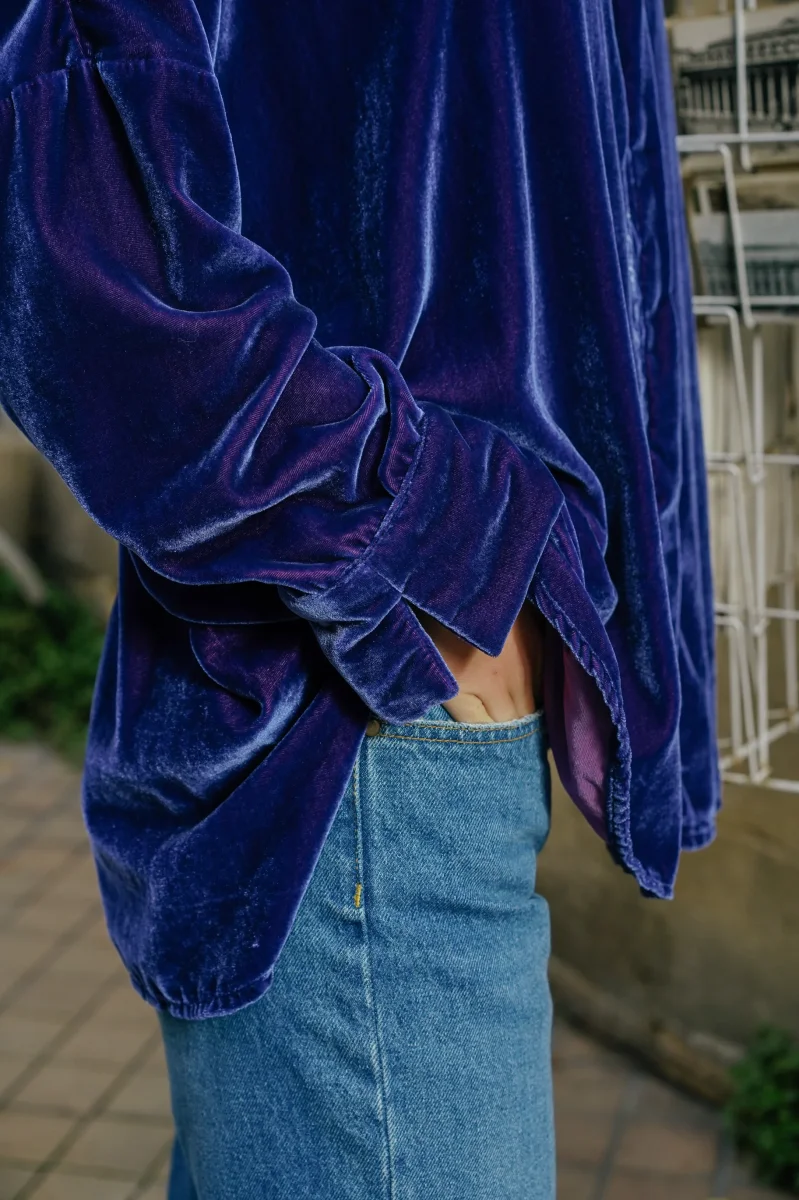 L'ÎLE BLEUE - Blouse Catherine Blue Purple – Image 6