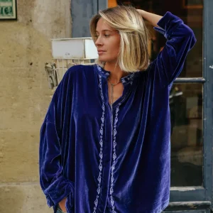 L'ÎLE BLEUE - Blouse Catherine Blue Purple