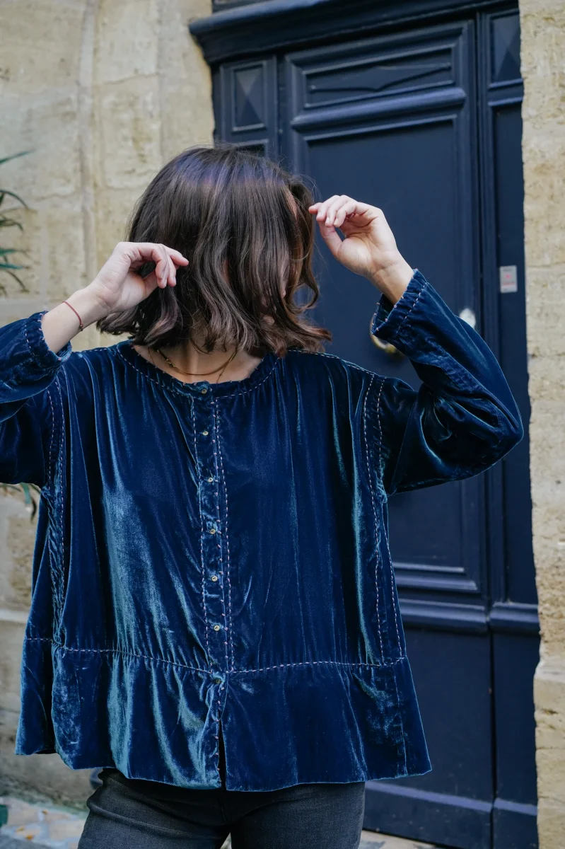 L'ÎLE BLEUE - Blouse Frieda Denim Blue – Image 4