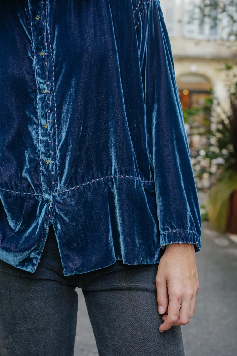 L'ÎLE BLEUE - Blouse Frieda Denim Blue – Image 3