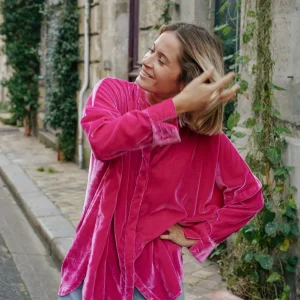 L'ÎLE BLEUE - Blouse Catherine Fushia