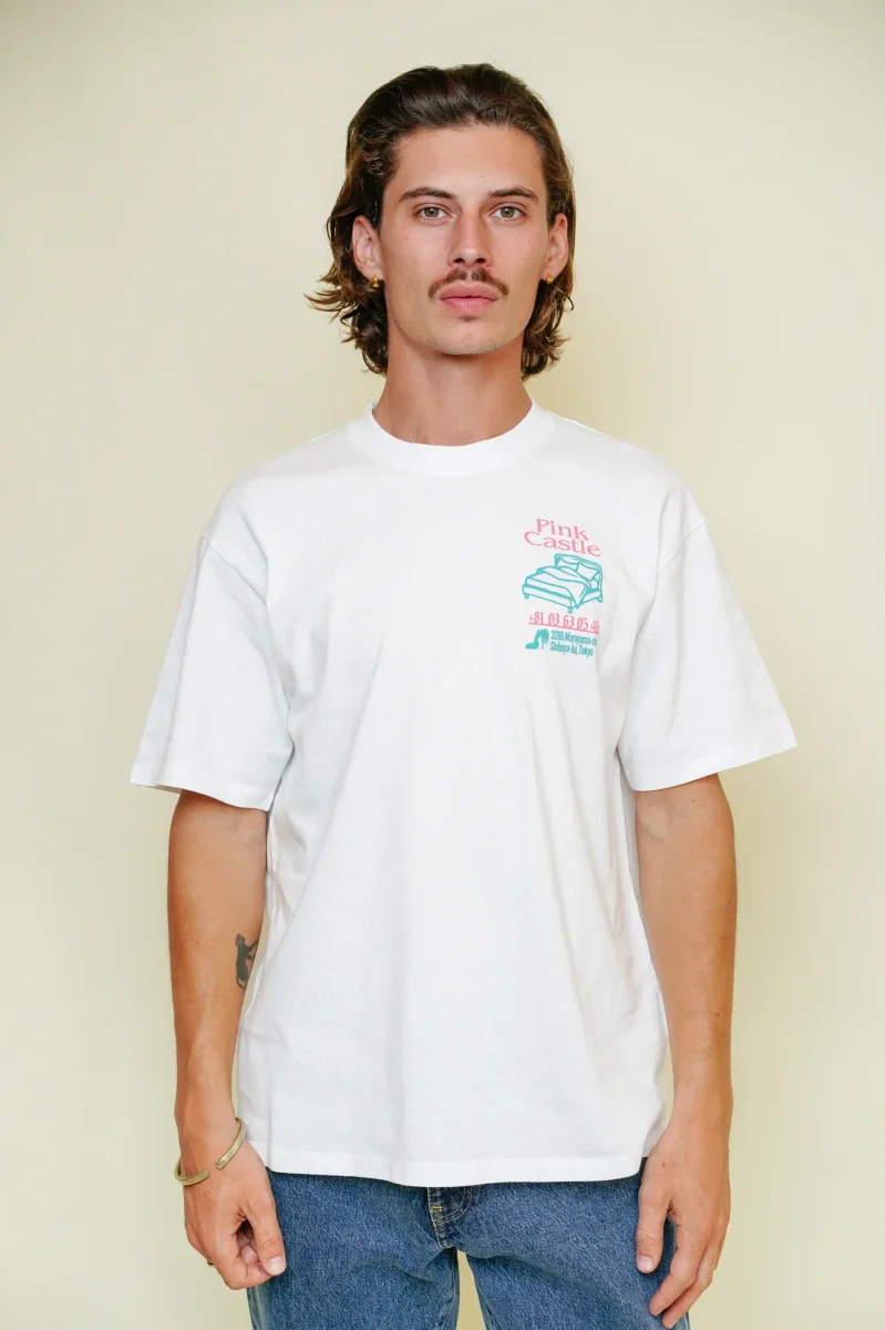 EDWIN - Tee-shirt Pink Castle