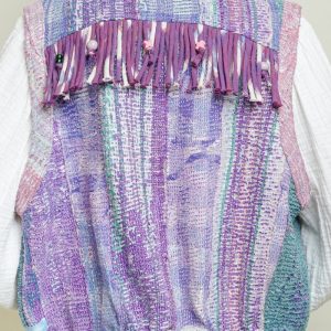 L'ÎLE BLEUE - Gilet Kantha - Franges