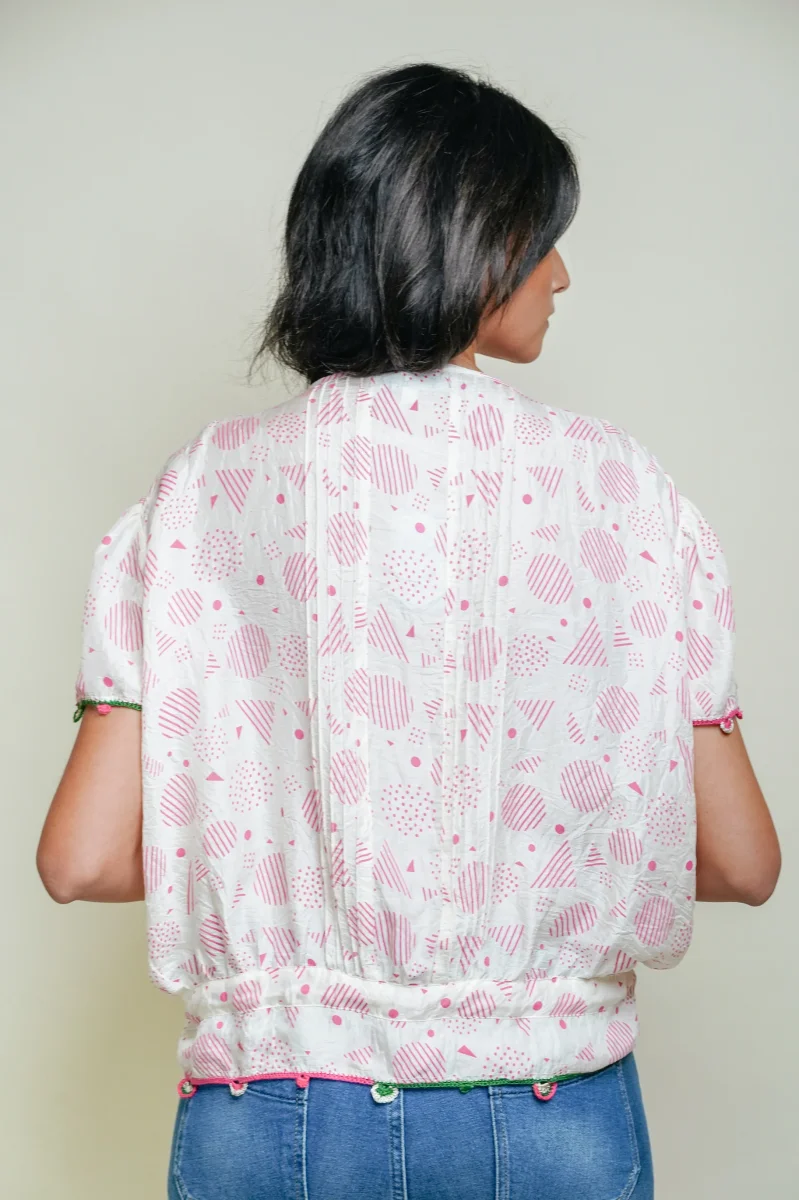 L'ÎLE BLEUE - Blouse Nino Pink/White – Image 5