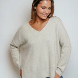 ESTHÈME - Col V Raccoon Gris Chiné