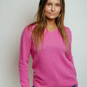 ESTHÈME - Petit Col V Cachemire Rose