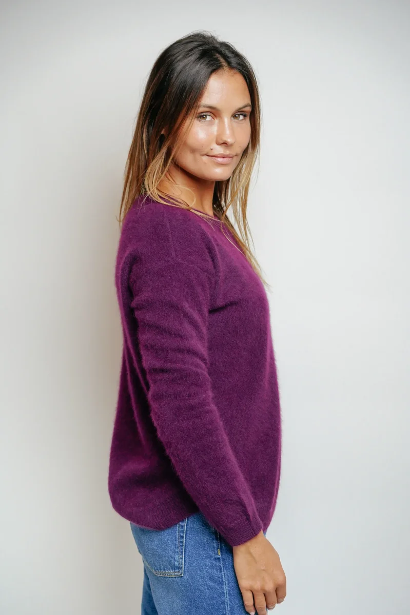 ESTHÈME - Col Rond Raccoon Prune – Image 5