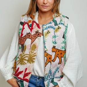 L'ÎLE BLEUE - Gilet Annie Animal