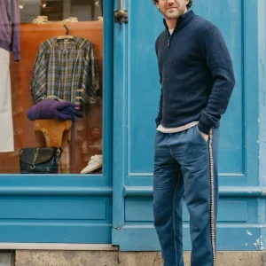 ESTHEME - Pull Camionneur Cachemire Navy