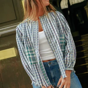 L'ÎLE BLEUE - Blouse Kamini Fleurs