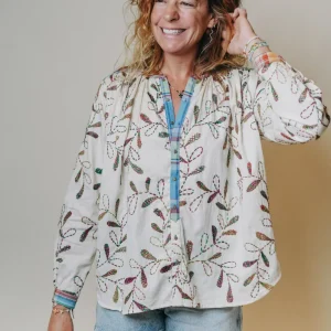 L'ÎLE BLEUE - Blouse Lily Flower