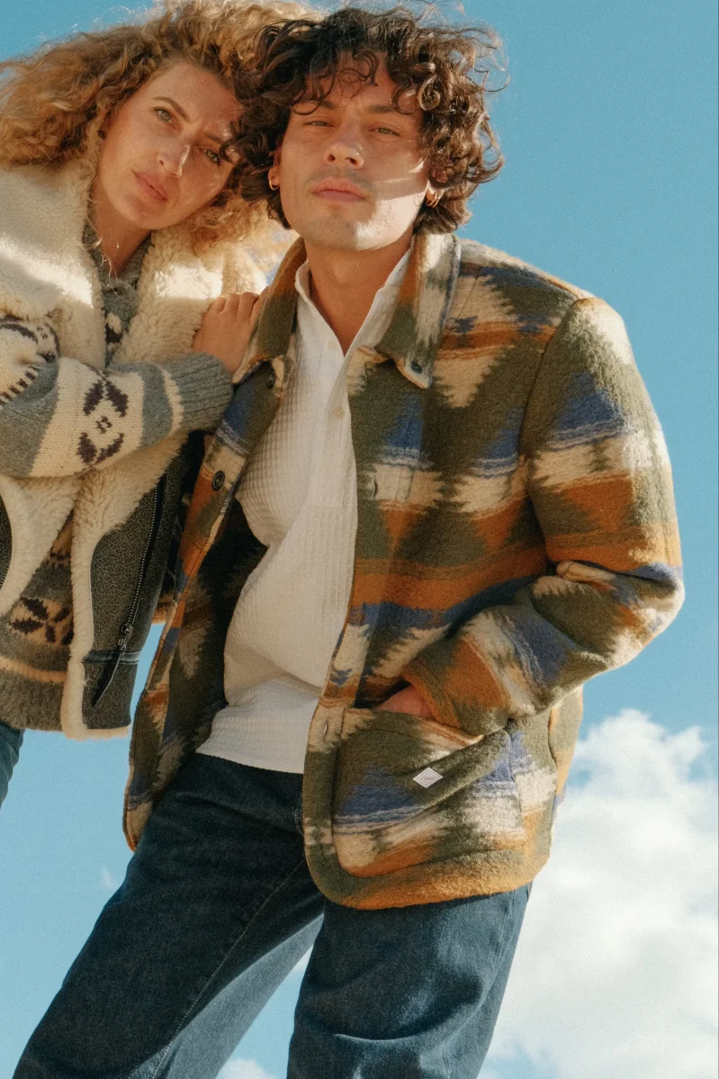 L'ÎLE BLEUE - Tunique homme "Pablo" Nid d'Abeille Blanche – Image 5