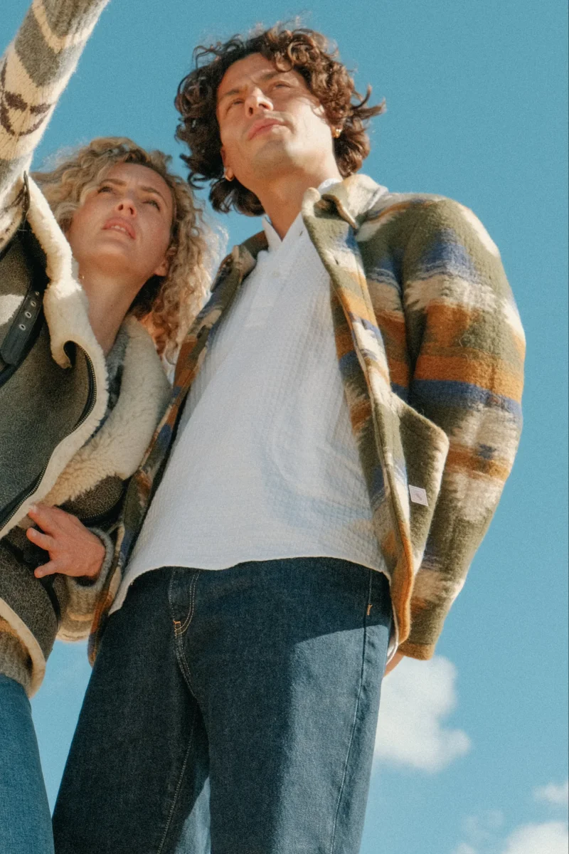 L'ÎLE BLEUE - Tunique homme "Pablo" Nid d'Abeille Blanche – Image 3