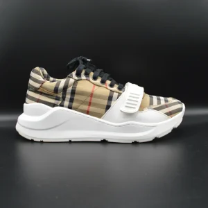 Burberry sneakers check beige/noir - T42